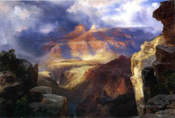 Tomás Morán Painting - Un milagro de la naturaleza Escuela de las Montañas Rocosas Thomas Moran